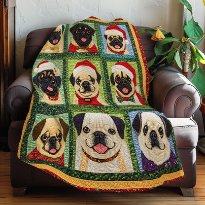 Pug Christmas Santa XR0108028CL Quilt