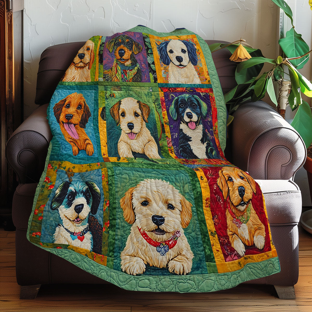 Puppy Pose XR0508049CL Quilt