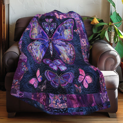 Purple Butterflies XR0807020CL Quilt