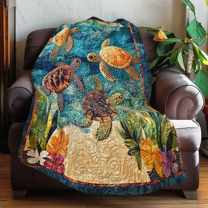 Sea Turtle Family XR0608033CL Quilt