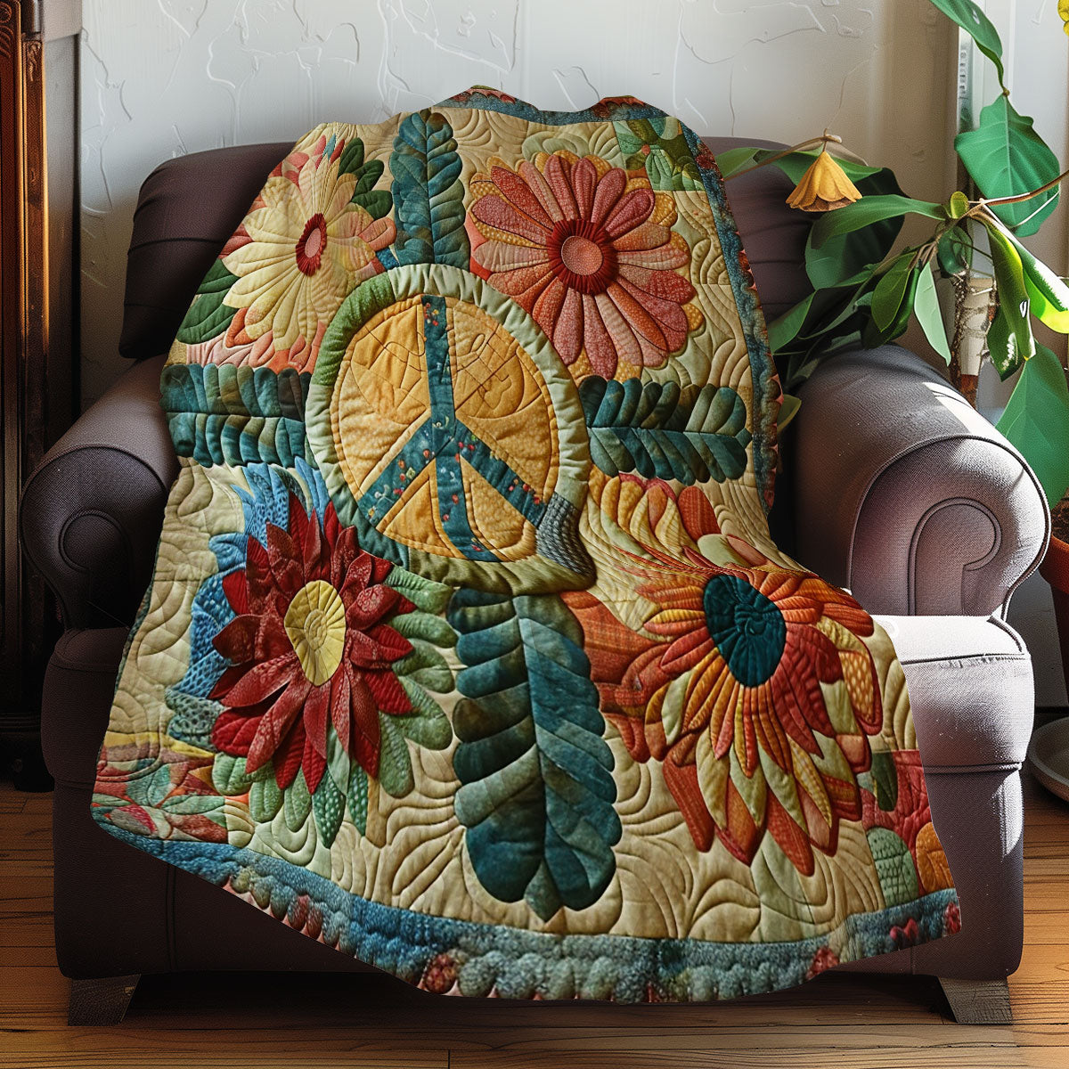 Sign Hippie Flower XR2207003CL Quilt