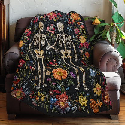 Skeleton Couple Flower XR0108024CL Quilt