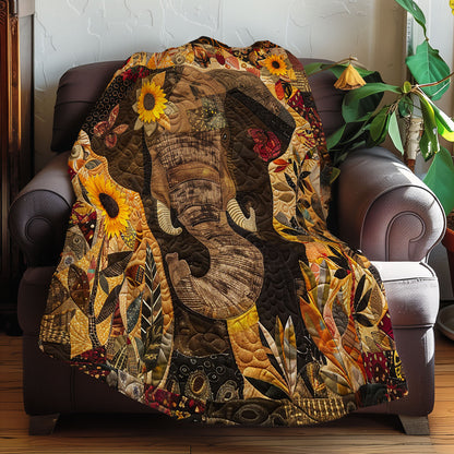 Sunflower Elephant XR2407040CL Quilt