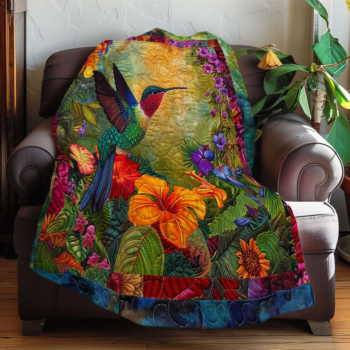 Tropical Jungle Hummingbird XR2407042CL Quilt