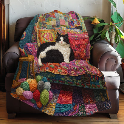 Tuxedo Cat And Crochet Room XR0608046CL Quilt