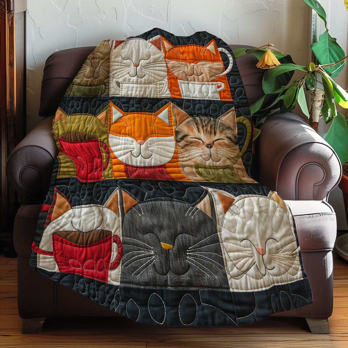 Whimsical Kitten Brew XR3007033CL Quilt