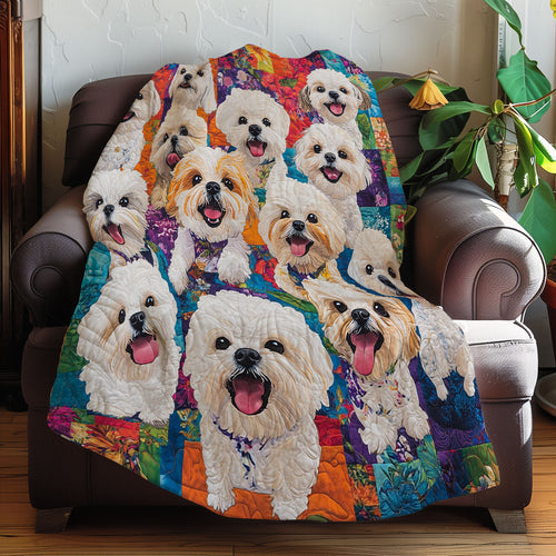 White Shih Tzu XR0808010CL Quilt