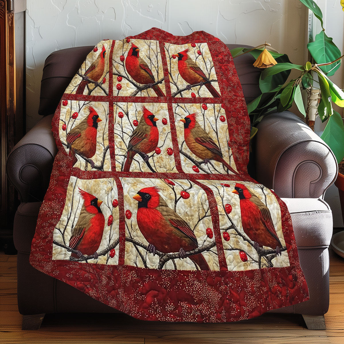 Winter Memory Cardinals XR0108014CL Quilt