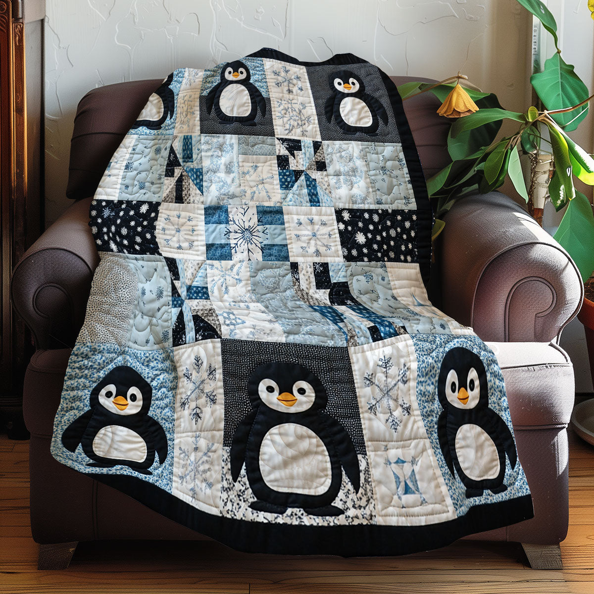 Winter Penguins XR0508014CL Quilt