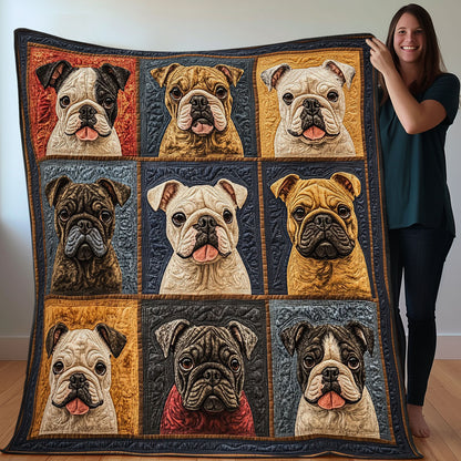 Adorable Bulldogs WO3107009CL Quilt