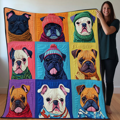 Bulldogs Cute WO3107011CL Quilt