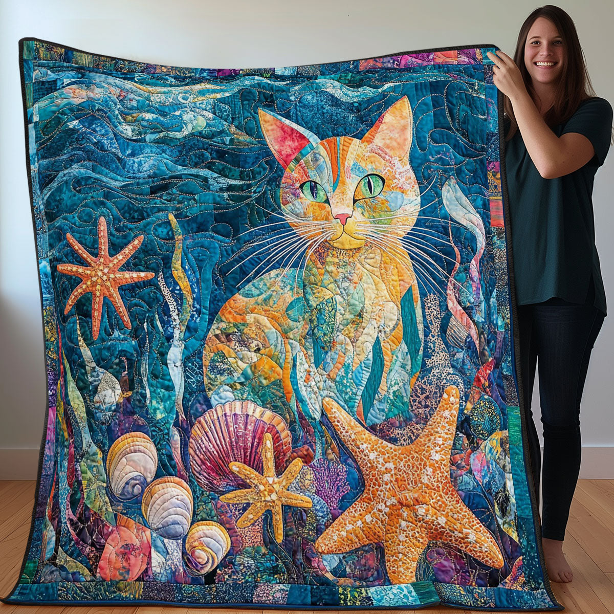 Cat Under The Sea WO01082024CL Quilt