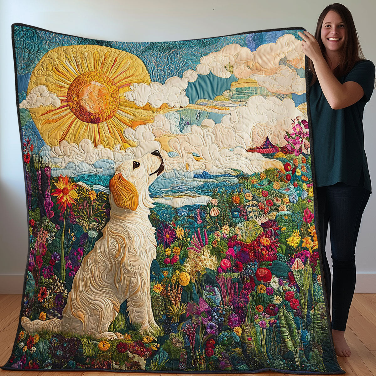 Golden Retriever WO0308001CL Quilt