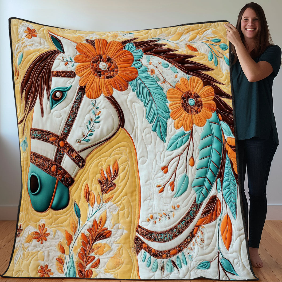 Horses In Culture WO0708004CL Quilt