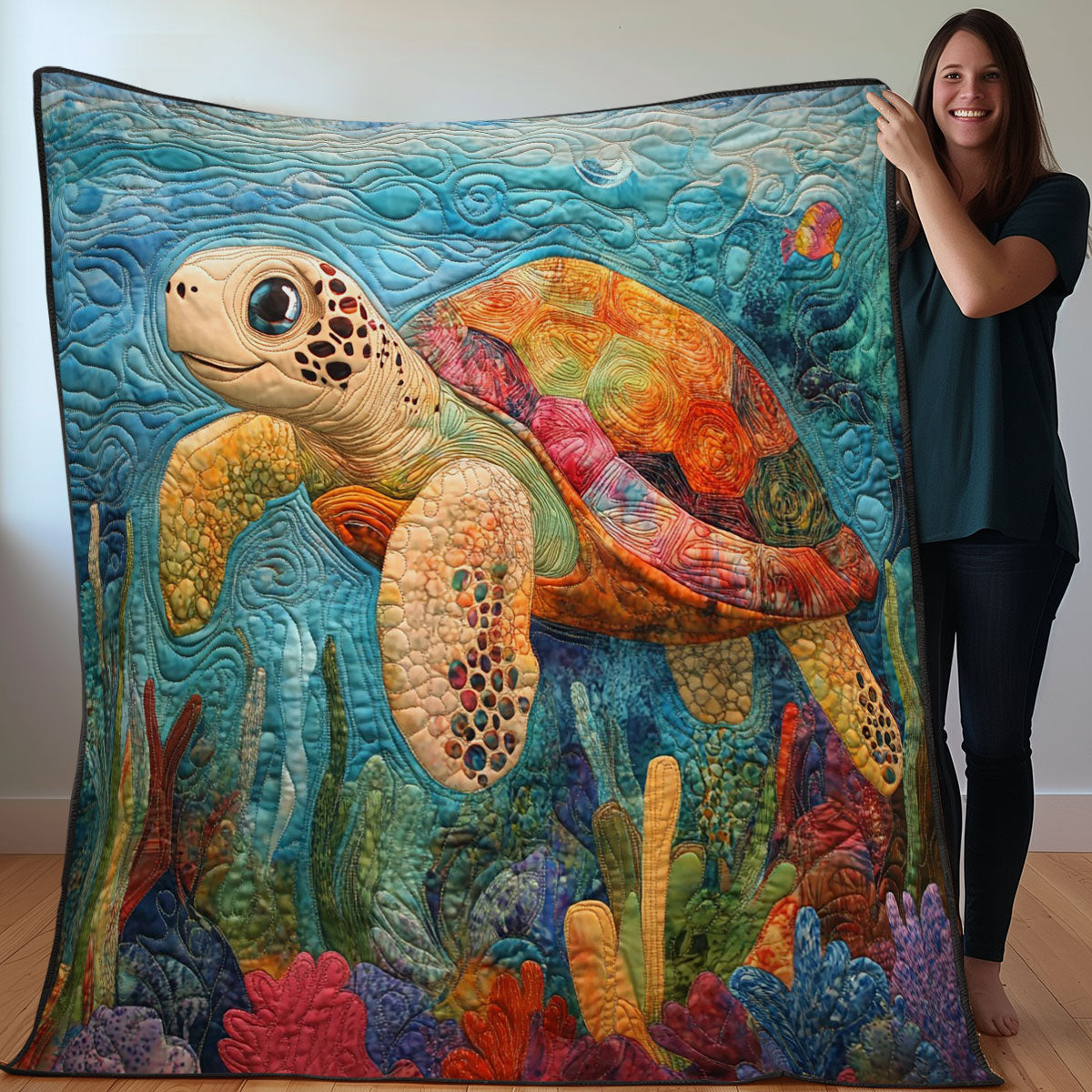 Sea Turtle Tales WO0308038CL Quilt