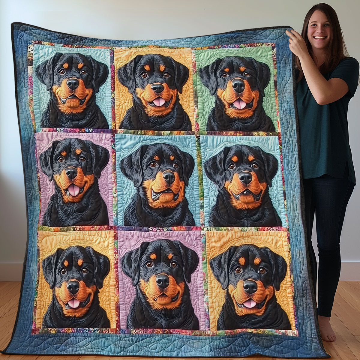 Shades Of Rottweilers WO3107022CL Quilt