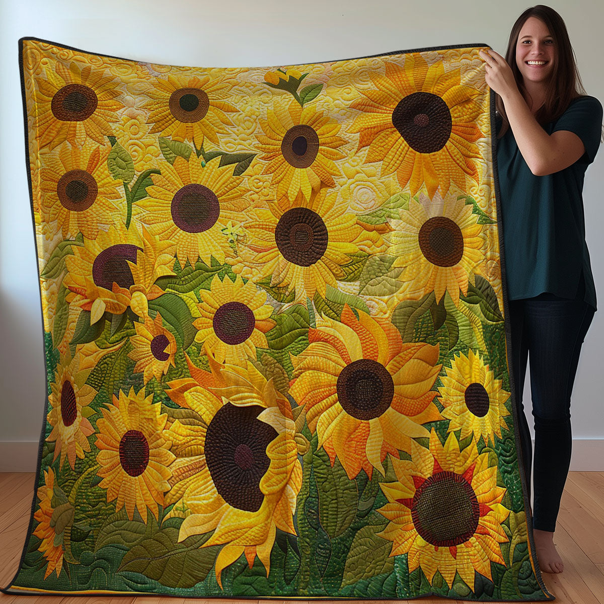 Sunflowers WO2607001CL Quilt