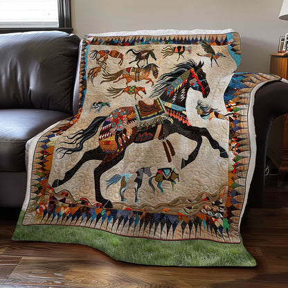 Native American Inspired Horse XR060611CL Quilt