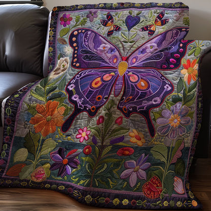 Purple Buffterfly WO2307003CL Quilt