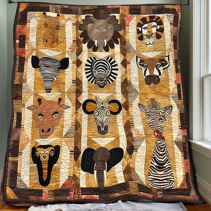 African Aminal Masks XR1706017CL Quilt