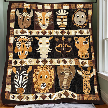 African Aminal Masks XR1706018CL Quilt