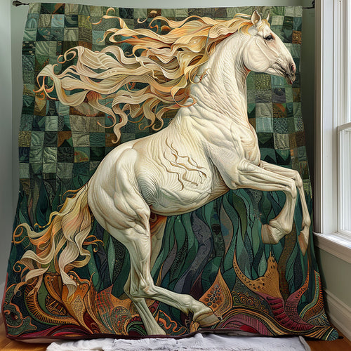 Amazing White Horse XR0107013CL Quilt