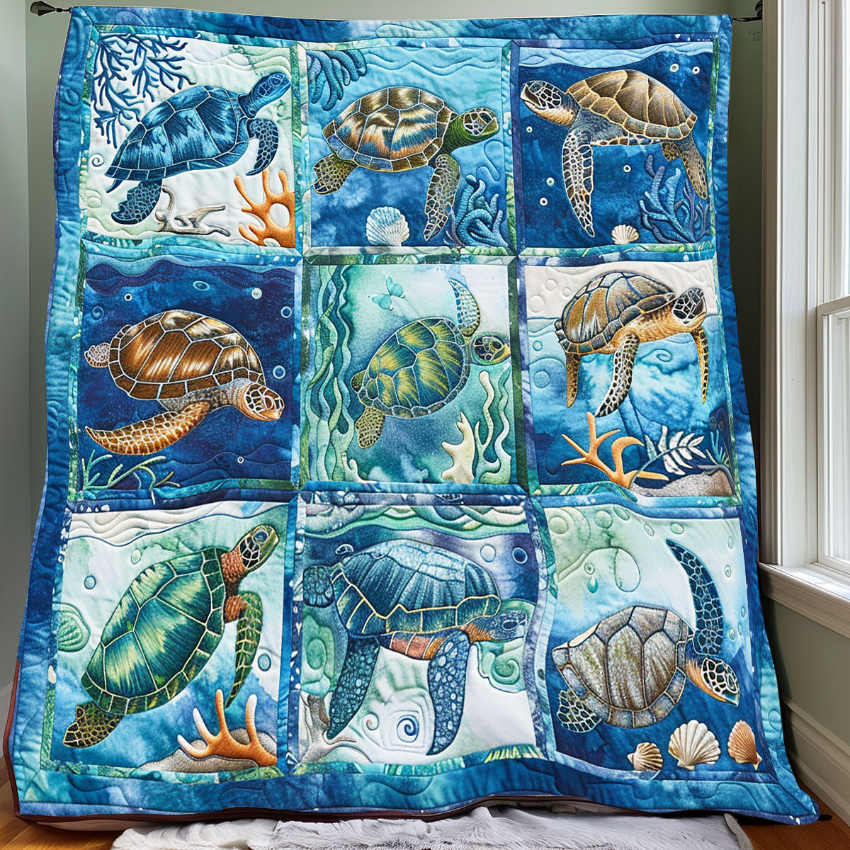 Aquatic Turtles XR2208024CL Quilt
