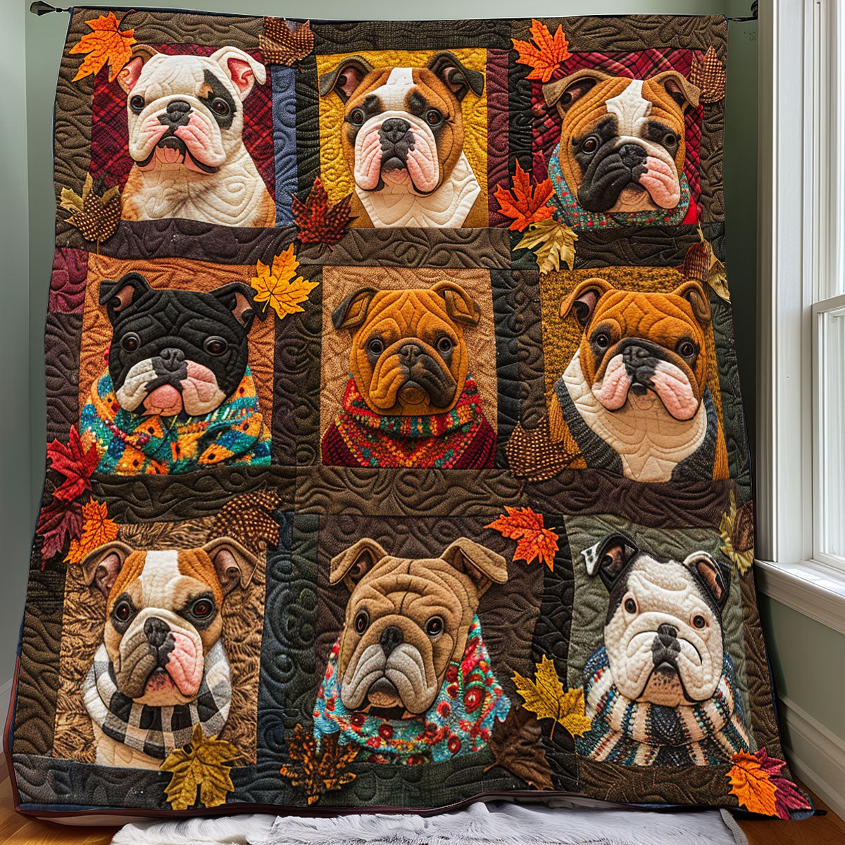 Autumn Breeze Bulldogs XR3107015CL Quilt