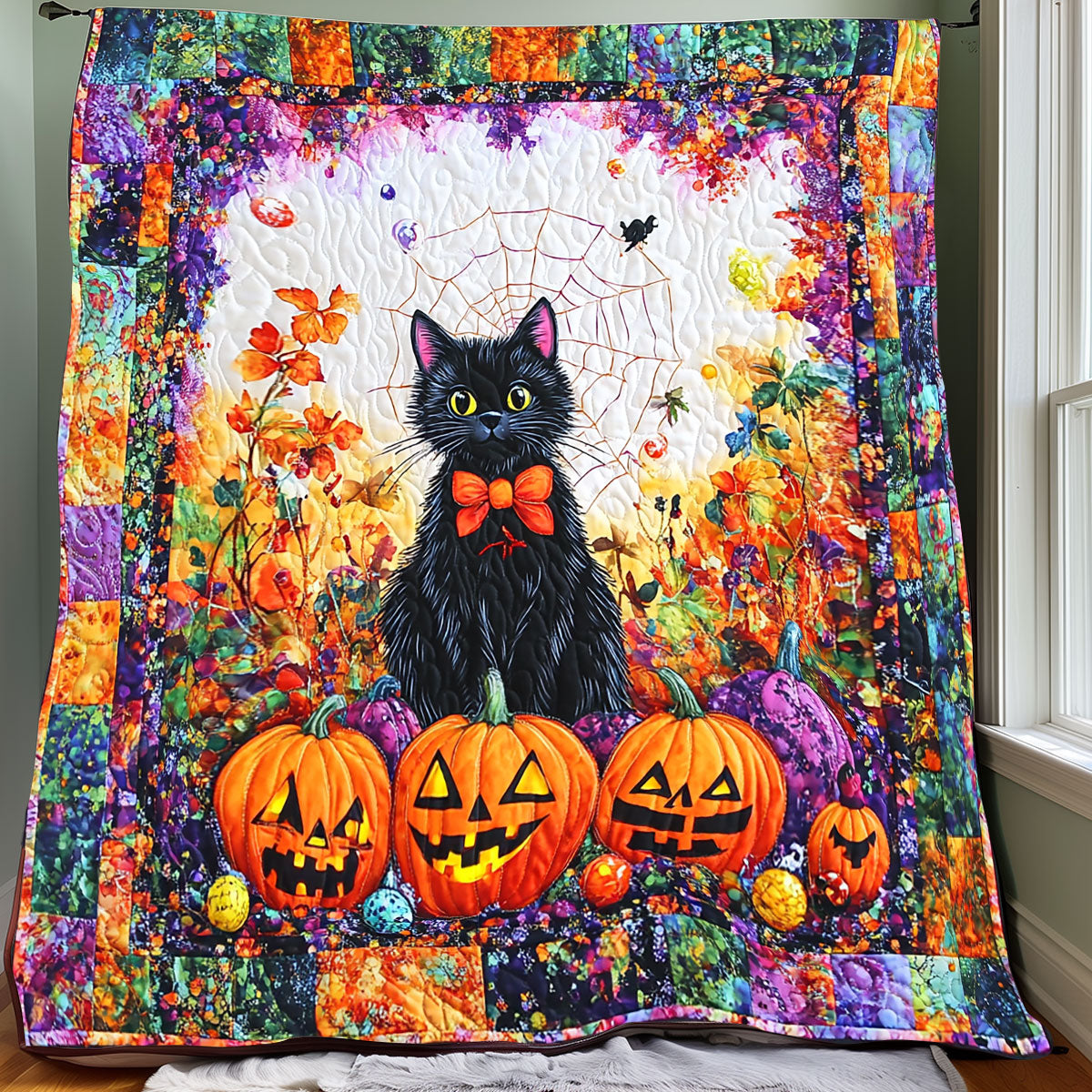 Black Cat In Halloween XR0808004CL Quilt