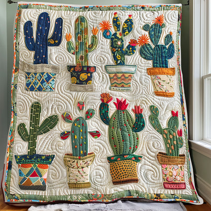 Cacti In Pots XR1408004CL Quilt