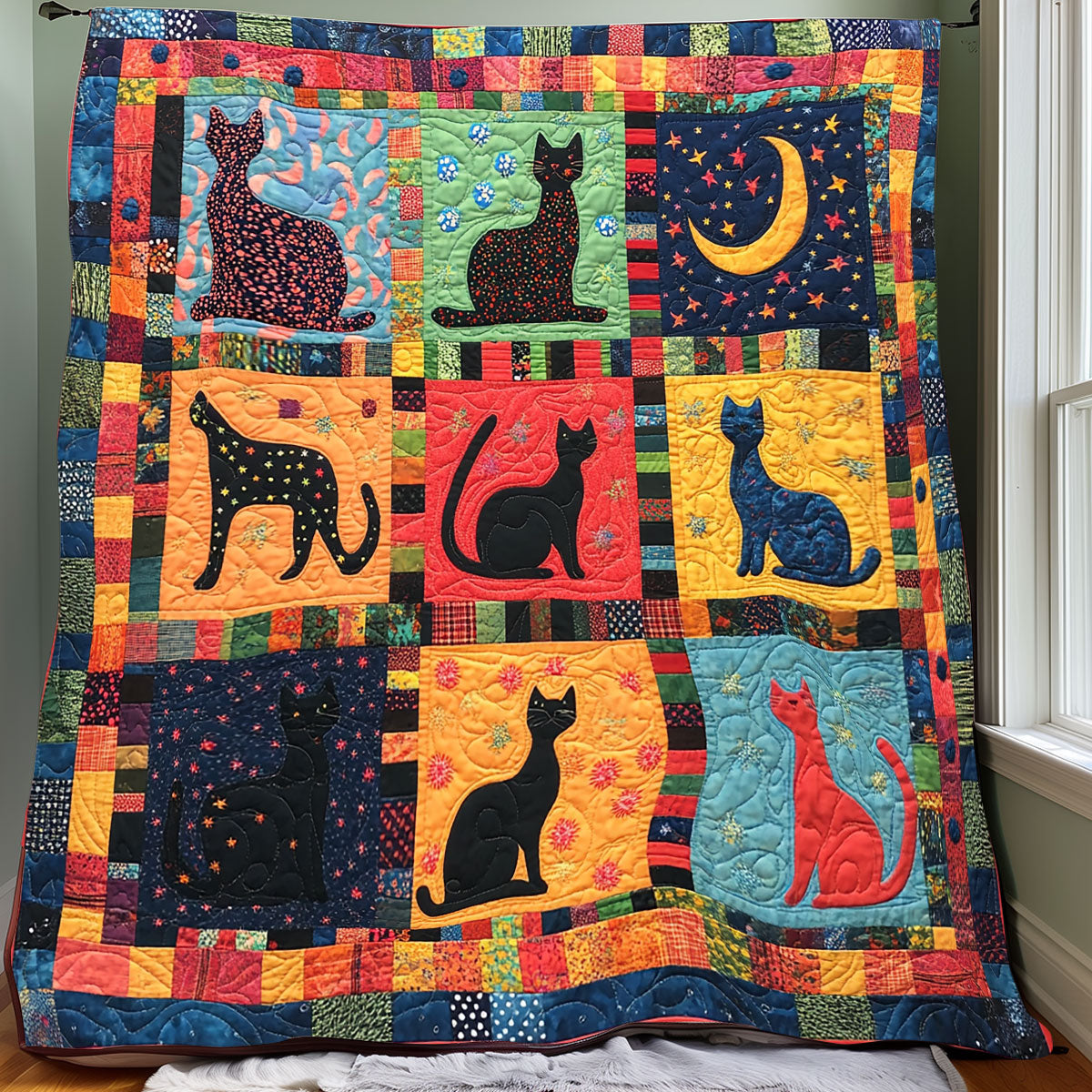 Cat And Moon XR0608050CL Quilt