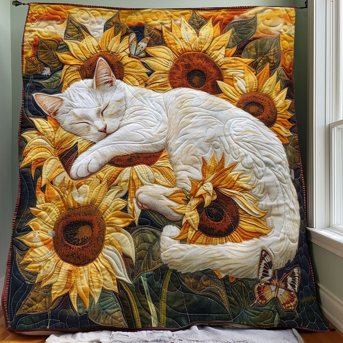 Cat Sleeping Peacefully WO1008019CL Quilt