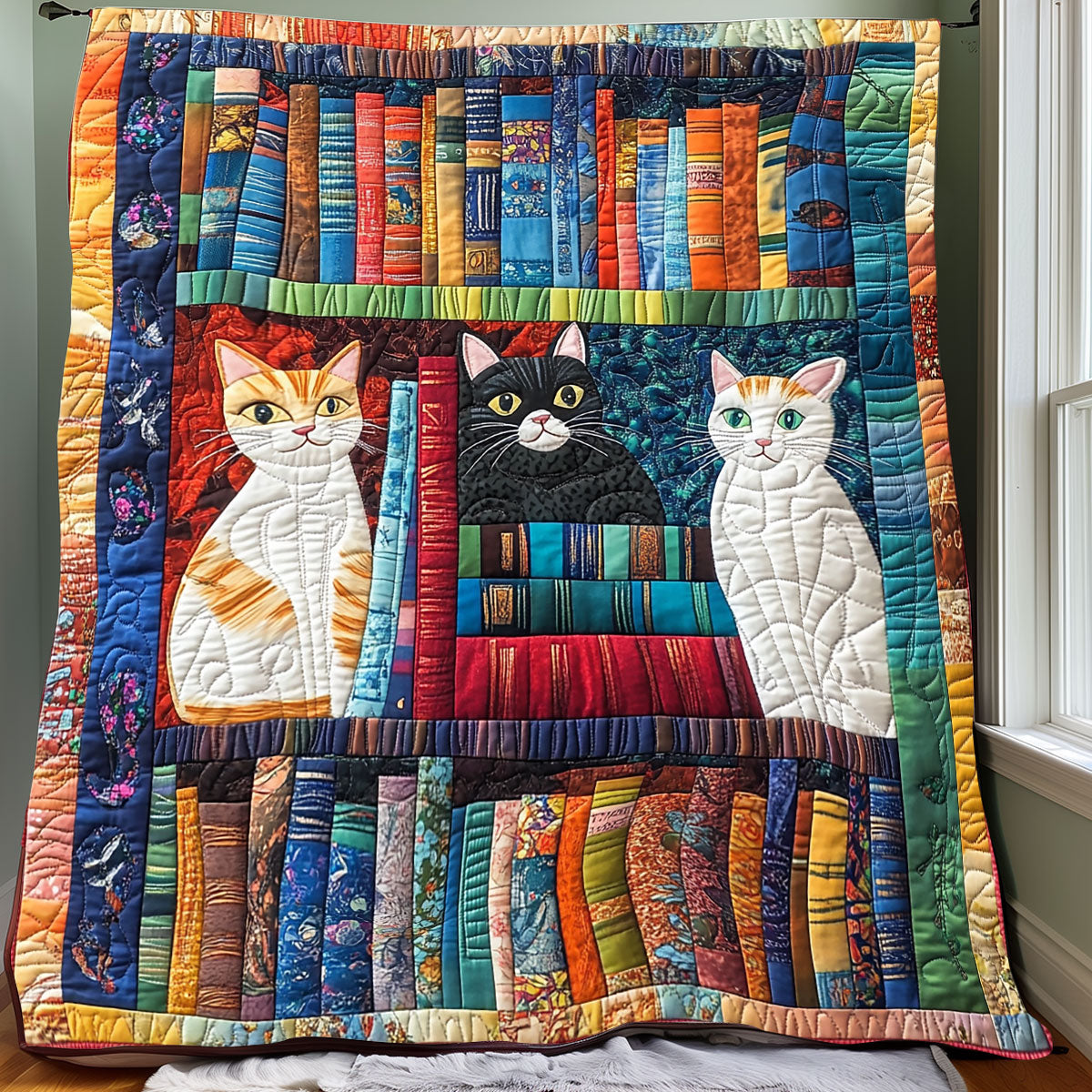 Cats Love Books XR0508018CL Quilt