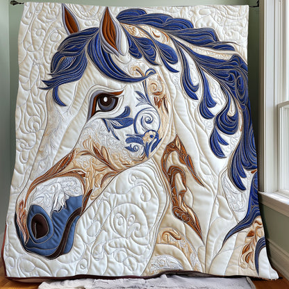 Charming Blue Horse XR0808022CL Quilt