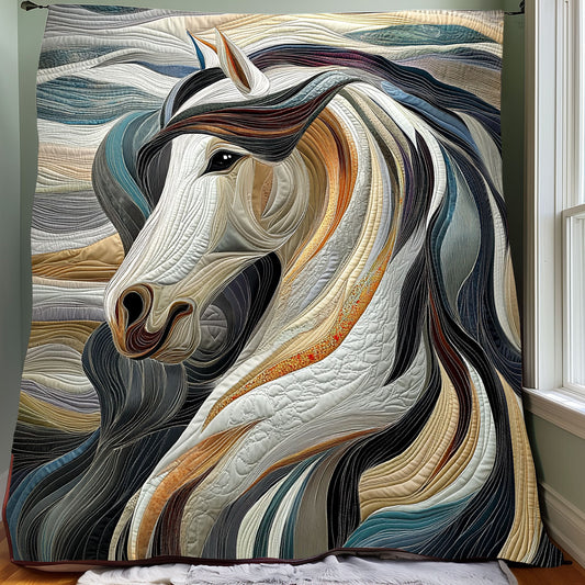 Charming Gray Horse XR0608007CL Quilt