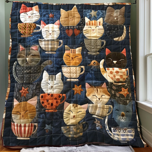 Cheerful Kitten Cup XR3007036CL Quilt