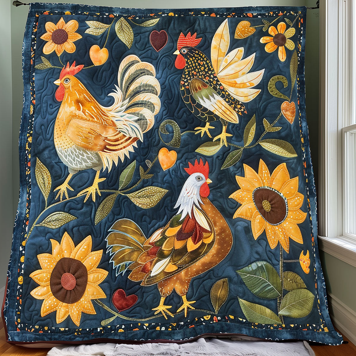 Chicken Garden XR2907013CL Quilt