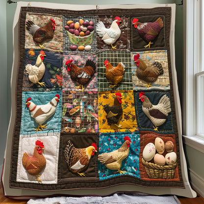 Chickens And Eggs XR2507011CL Quilt