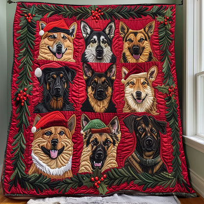 Christmas German Shepherds XR1508022CL Quilt