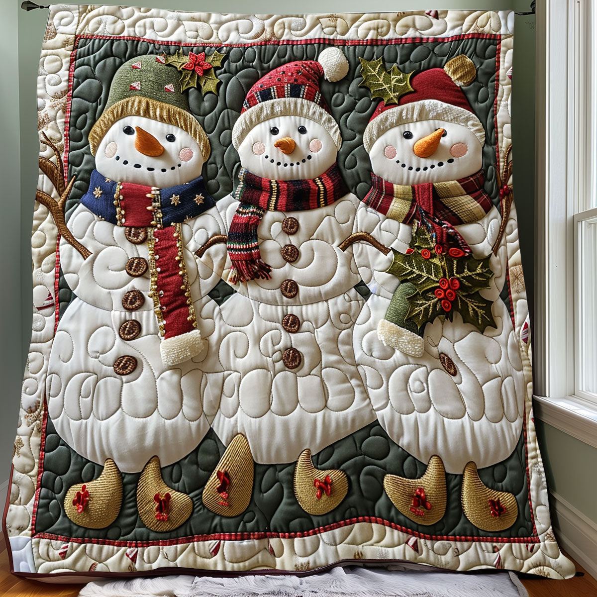 Christmas Snowmans XR1508036CL Quilt
