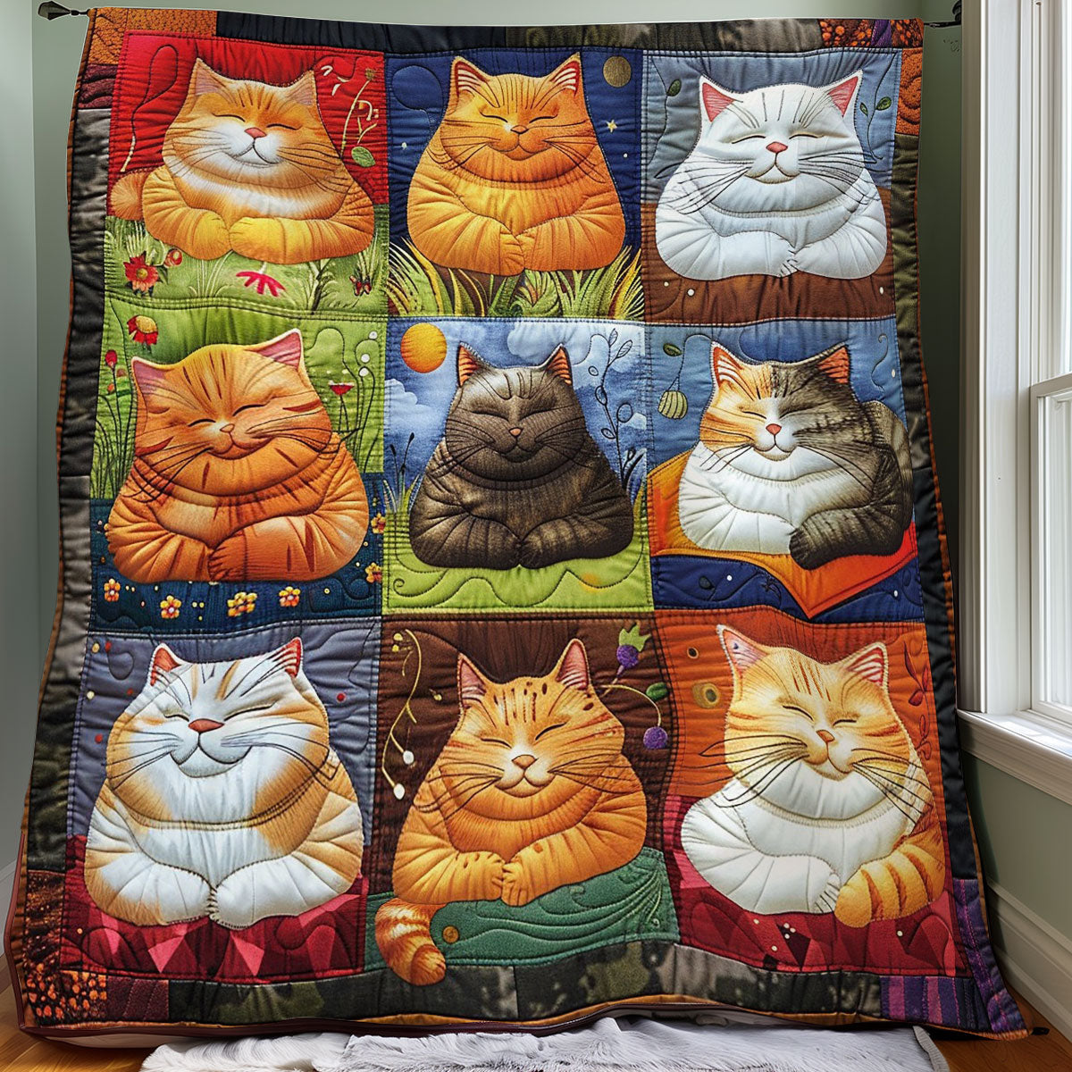 Chuppy Cats Sleeping WO1008004CL Quilt