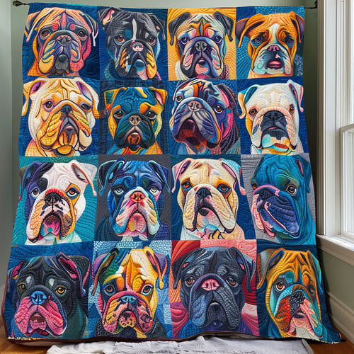 Coloful Bulldogs XR0807017CL Quilt