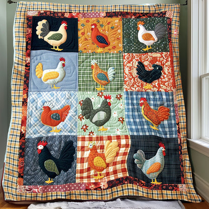 Colorful Chickens XR2806004CL Quilt