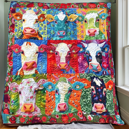 Colorful Cows XR1107016CL Quilt