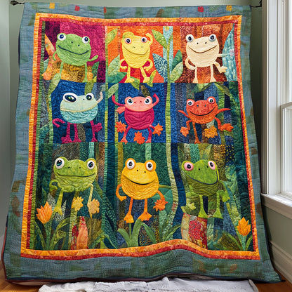 Colorful Frogs XR0108002CL Quilt