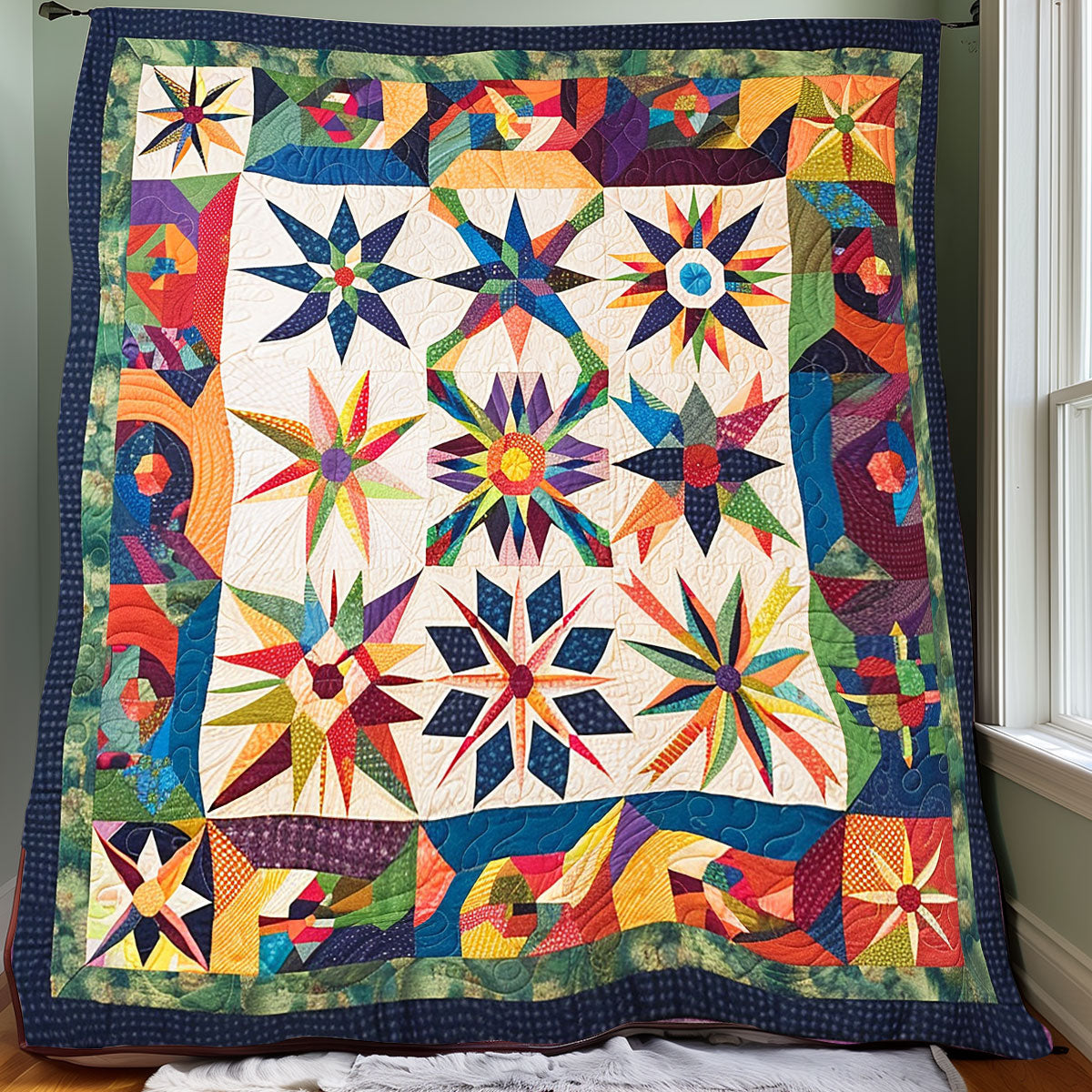 Colorful Stars XR1907006CL Quilt