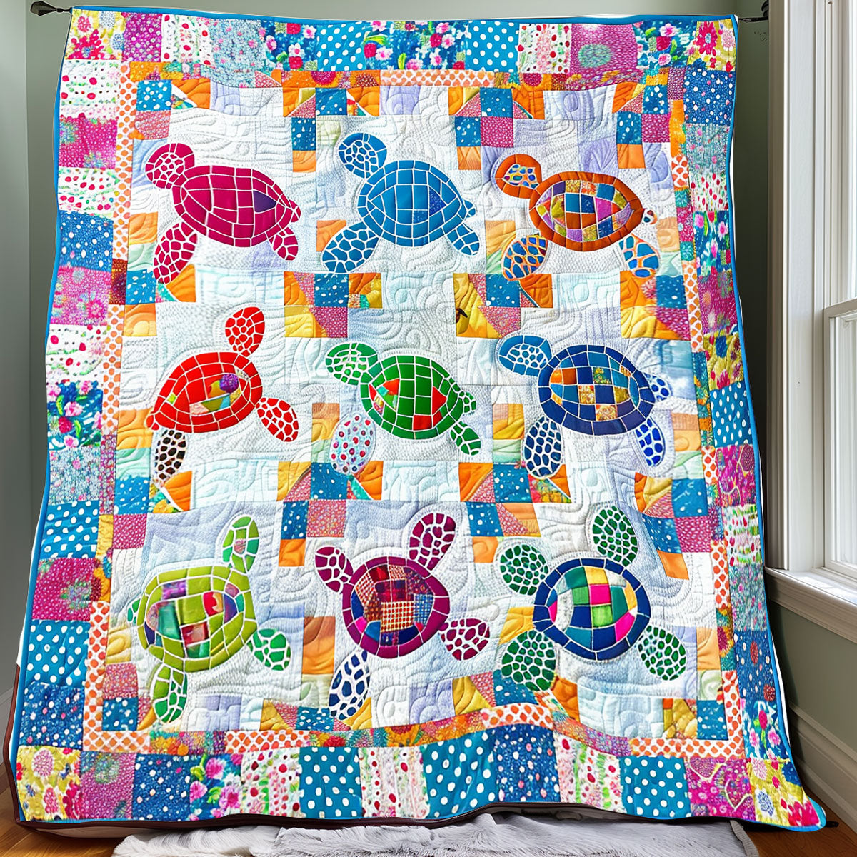 Colorful Turtles XR1206020CL Quilt