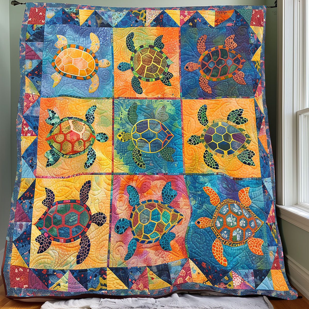 Colorful Turtles XR2806001CL Quilt