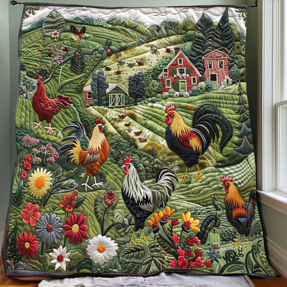 Countryside Chickens XR0908036CL Quilt