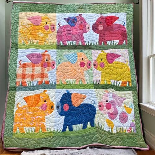 Cute Pigs XR2607029CL Quilt